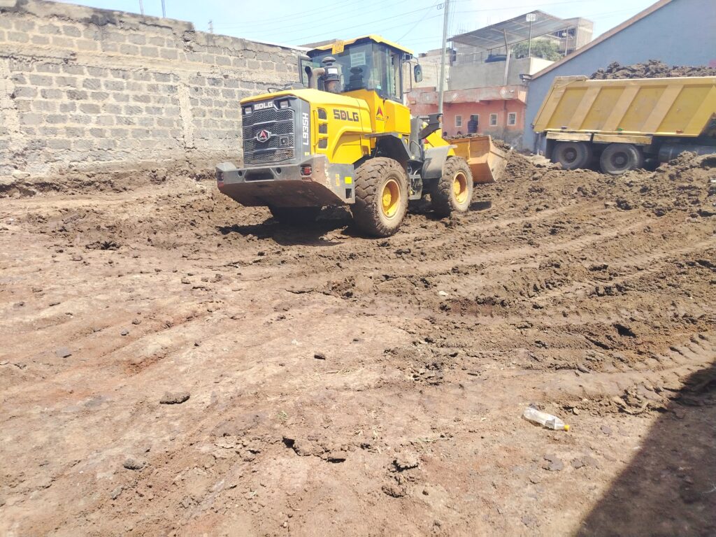 House foundation excavation