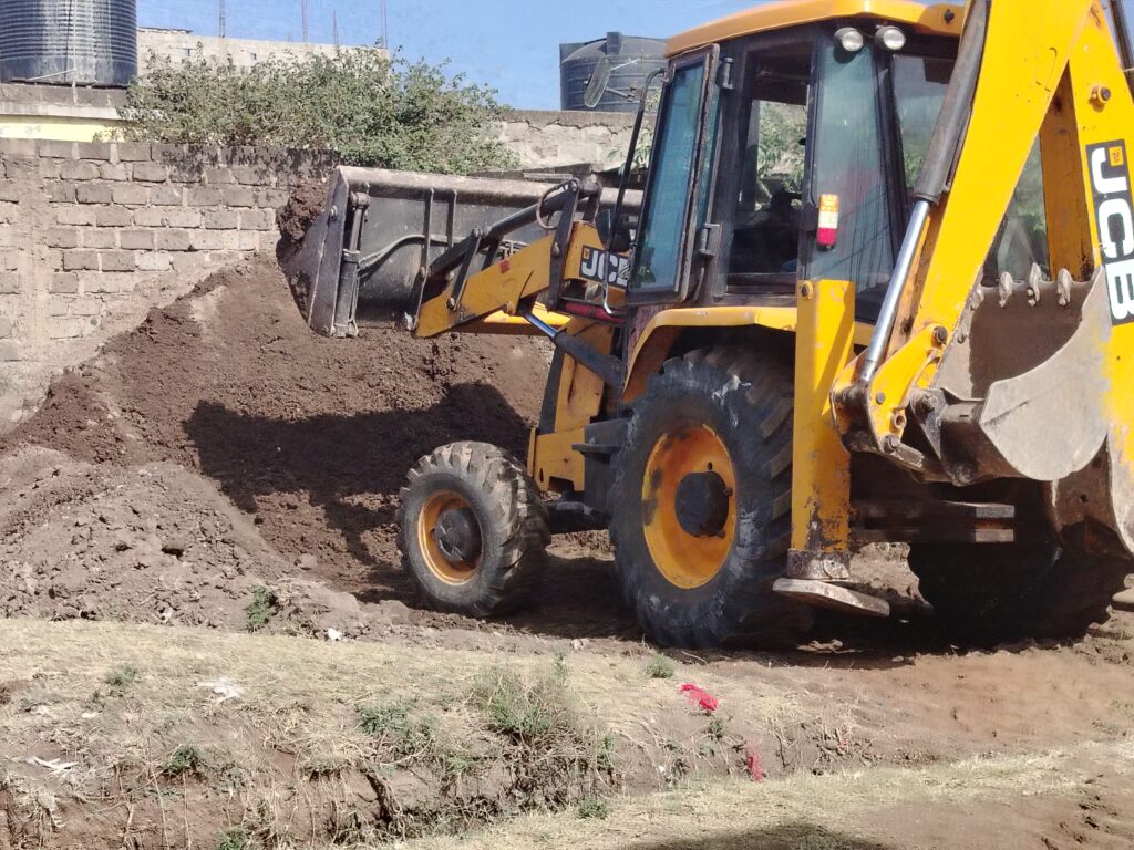 House foundation excavation