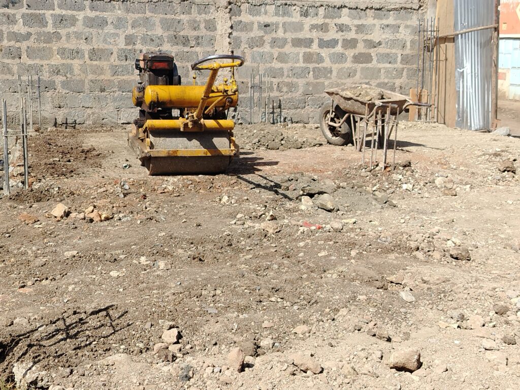 Compactor Machine in Construction